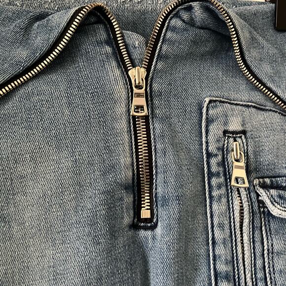 RtA Gisele Deconstructed Cargo Denim Mini Skirt Size S - Picture 7 of 12